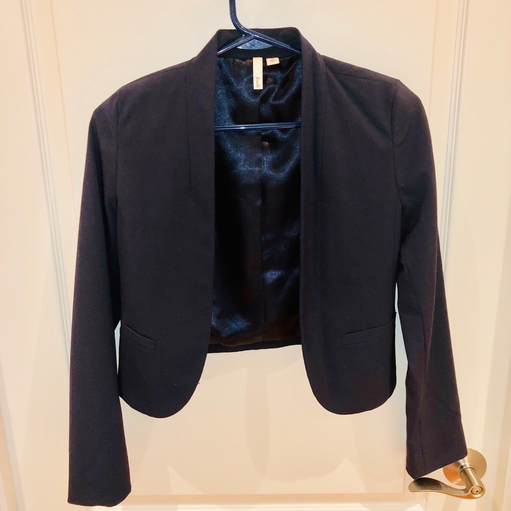 Frenchi navy short blazer size XS